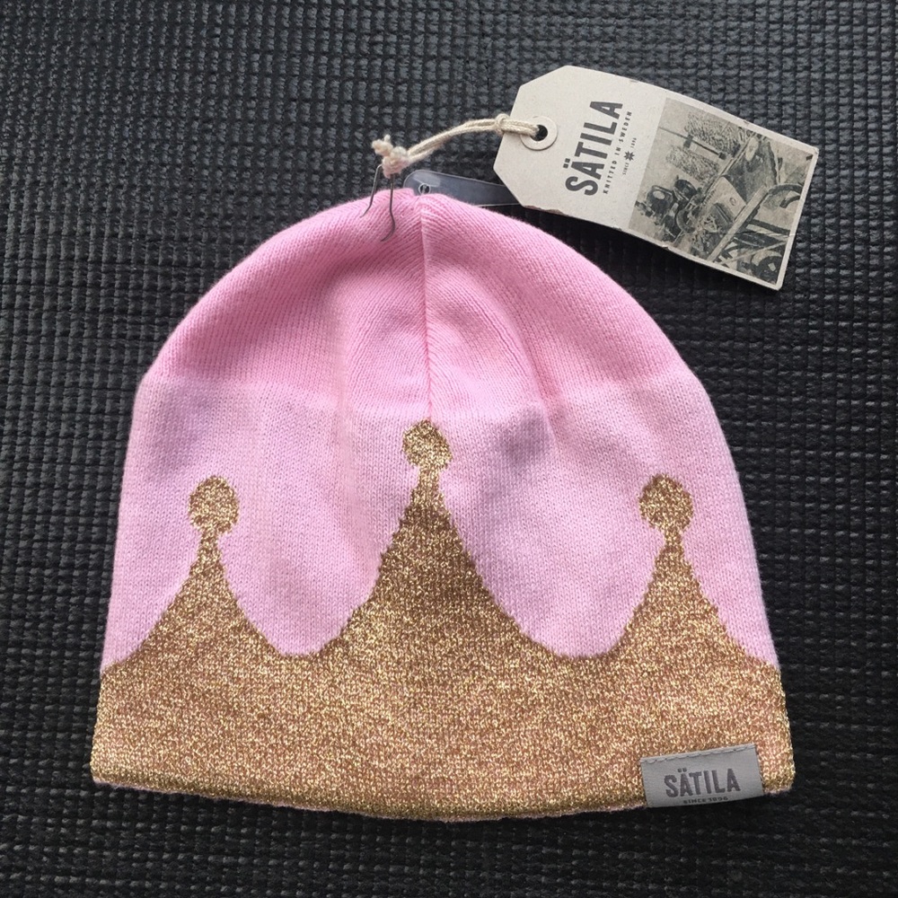 👑Satila from Sweden baby girl cotton 👑crown cap NWT
